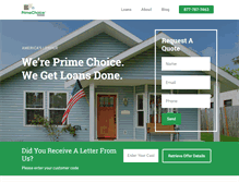 Tablet Screenshot of primechoicefunding.com